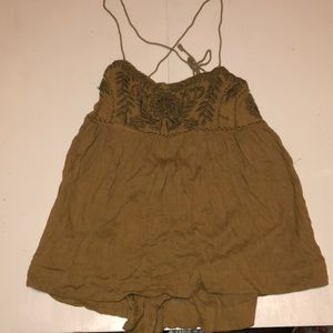 Free People Embroidered Tank Top